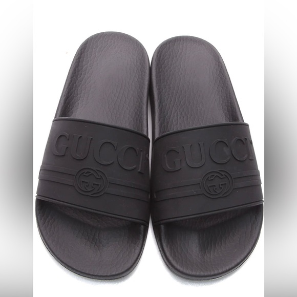 Gucci Shoes Gucci Pursuit Logo Slide Sandals Poshmark